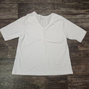 Lands End White Women's Top T Shirt XL